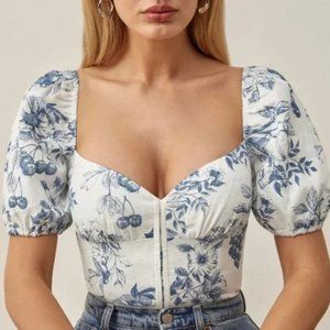 Reformation Linen Top - Size 4, New with Tags